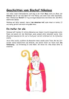 Vorschau - Arbeitsblätter - Nikolaus (Geschichten, Ausmalbilder, ABs) - Seite 1