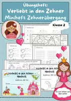 Vorschau - Arbeitsblätter - Miniheft: Verliebt in den Zehner, Zehnerübergang ZR 100 - Deckblatt