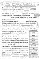 Vorschau - Arbeitsblätter - Lückentext "Die Adventszeit" DaZ / DaF / Deutsch - Seite 2