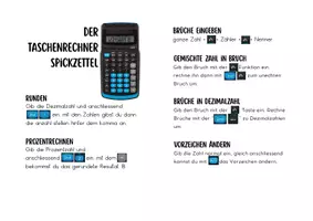Vorschau - Merkblätter - Taschenrechner Spickzettel für den Ti-30 ECO RS - Deckblatt