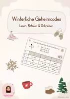 Vorschau - Arbeitsblätter - Winterliche Geheimcodes - Lesen, Rätseln & Schreiben 1/2 - Deckblatt
