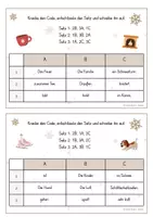 Vorschau - Arbeitsblätter - Winterliche Geheimcodes - Lesen, Rätseln & Schreiben 1/2 - Seite 3