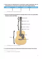 Vorschau - Klassenarbeiten - „Saiteninstrumente - Gitarre, Geige & Country-Musik" (Schriftliche Prüfung mit Lösung) - Seite 3