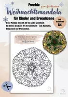 Vorschau - Mal- und Bastelvorlagen - Weihnachtsmandala – für Kinder und Erwachsene - kostenlos - Deckblatt