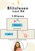 Vorschau - Präsentationen/Tafelbilder - Blitzlesen Klasse 1: Buchstabe D - Deckblatt