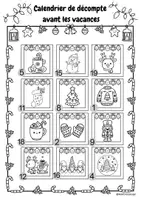 Aperçu - Jeux - Calendrier de décompte avant les vacances - Page de couverture