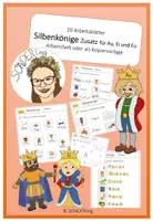 Vorschau - Arbeitsblätter - Arbeitsheft zu den Silbenkönigen Ergänzung Au, Ei, Eu (20 Arbeitsblätter) - Deckblatt