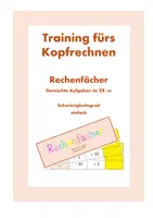 Vorschau - Stationenlernen - Rechenfächer_Gemischte_Aufgaben_ZR100_einfach - Deckblatt