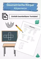 Vorschau - Arbeitsblätter - Geometrische Körper - Körpernetze - Klasse 6 - Deckblatt