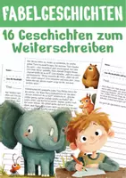 Vorschau - Stundenentwürfe - 16 Fabeln zum Weiterschreiben - Geschichten Schreiben Deutsch Klasse 3, Klasse 4, Klasse 5 - Deckblatt