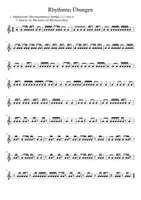 Vorschau - Arbeitsblätter - Rhythmusübungen 16tel ohne Synkopen - Deckblatt