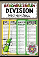 Vorschau - Aufgabenkarten - RATIONALE ZAHLEN (Division) - 3 Rechen-Duos - Deckblatt