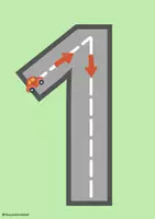 Vorschau - Stationenlernen - Ziffern nachspuren: Zahlen Autobahn 0-9 - Seite 2