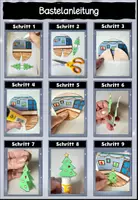 Vorschau - Mal- und Bastelvorlagen - 3D-Pop-Up Weihnachtsszenen - Bastelvorlage - Seite 2
