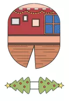 Vorschau - Mal- und Bastelvorlagen - 3D-Pop-Up Weihnachtsszenen - Bastelvorlage - Seite 3