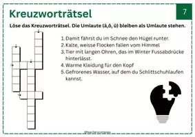 Vorschau - Arbeitsblätter - Adventskalender Deutsch 6.Klasse_Karte 7 - Deckblatt