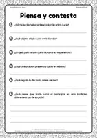 Vista previa - Hojas de trabajo - Lectura y actividades de comprensión | 3º Primaria - página 3
