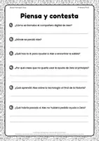 Vista previa - Hojas de trabajo - Lectura con preguntas para pensar | 3º Primaria - página 3