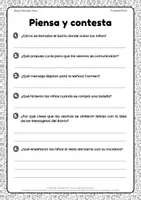 Vista previa - Hojas de trabajo - Comprensión lectora con texto breve | 3º Primaria - página 3