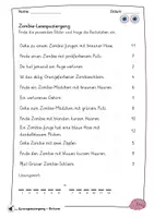 Vorschau - Arbeitsblätter - Halloween - Differenzierter Lesespaziergang mit Zombies - Seite 2