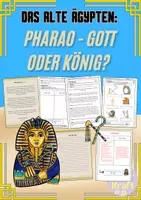Vorschau - Arbeitsblätter - Altes Ägypten: Pharao - Gott oder König? (GESCHICHTE) - Deckblatt