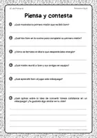 Vista previa - Hojas de trabajo - Lectura y actividades de comprensión | 4º Primaria - página 3