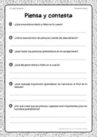 Vista previa - Hojas de trabajo - Lectura comprensiva con actividades | 4º Primaria - página 3