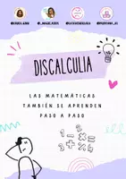 Vista previa - Hojas de trabajo - Cuaderno discalculia - Infantil y Primaria - Portada