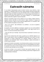 Vista previa - Hojas de trabajo - Texto y ejercicios de comprensión lectora | 5º Primaria - página 1