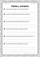 Vista previa - Hojas de trabajo - Lectura con actividades tipo reto mental | Sexto Primaria - página 3