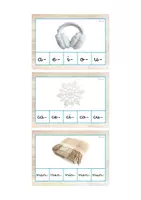 Vista previa - Tarjetas / Manipulativos - Primera sílaba minúscula ligada (invierno) - página 1