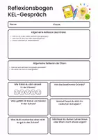 Vorschau - Anderer Materialtyp - Reflexionsbogen für ein KEL-Gespräch - Deckblatt