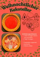 Vorschau - Mal- und Bastelvorlagen - Weihnachtlicher Keksteller - Kunst - Deckblatt