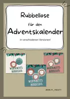 Vorschau - Anderer Materialtyp - Weihnachten: Rubbellose für den Adventskalender! - Deckblatt