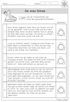 Vorschau - Arbeitsblätter - Lesespurgeschichte: Der erste Schnee (Klasse 3-4) - Seite 2