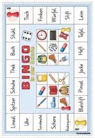 Vorschau - Spiele - 3 DaZ-BINGOS! Grundwortschatz: Schule, Familie, Körper - Seite 1