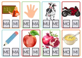 anteprima - Flashcard - Sillaba iniziale MA ME MI MO MU - Pagina di copertina