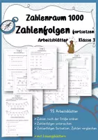 Vorschau - Arbeitsblätter - Zahlenraum 1000 Zahlenfolgen untersuchen und fortsetzen - Deckblatt