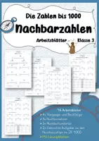 Vorschau - Arbeitsblätter - Nachbarzahlen im Zahlenraum bis 1000 Mathe 3. Klasse - Deckblatt