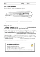 Vorschau - Arbeitsblätter - Cutter-Messer Arbeitsblatt mit Lösung - Seite 3