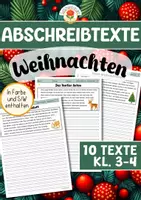 Vorschau - Arbeitsblätter - Abschreibtexte - Weihnachten (Klasse 3-4) - Deckblatt
