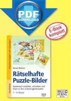 Vorschau - Arbeitsblätter - Rätselhafte Puzzle-Bilder - Spielerisch erzählen, schreiben und lesen in drei Schwierigkeitsstufen - Seite 1