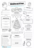 Vorschau - Arbeitsblätter - 12 Steckbriefe zu Weihnachten - Seite 1