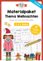 Vorschau - Arbeitsblätter - 25 Deutsch-Arbeitsblätter zu Weihnachten (2. & 3. Klasse) - Deckblatt