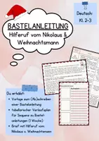 Vorschau - Unterrichtsreihen - Bastelanleitung - Hilferuf vom Nikolaus / Weihnachtsmann - Deckblatt