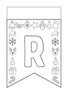 Vorschau - Mal- und Bastelvorlagen - Wimpelkette Frohe Weihnachten zum Ausmalen - Seite 2
