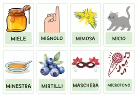 anteprima - Flashcard - Parole con M iniziale stampabili e plastificabili - Pagina 2