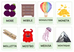 anteprima - Flashcard - Parole con M iniziale stampabili e plastificabili - Pagina 3