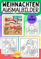 Vorschau - Mal- und Bastelvorlagen - 🎄 24 zauberhafte weihnachtliche Ausmalbilder – Kreativer Malspaß für die Adventszeit - Deckblatt