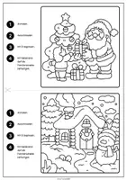 Vorschau - Mal- und Bastelvorlagen - 🎄 24 zauberhafte weihnachtliche Ausmalbilder – Kreativer Malspaß für die Adventszeit - Seite 1